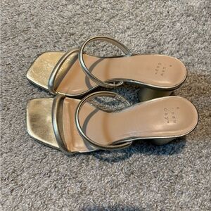 Women's Metallic Gold Heels